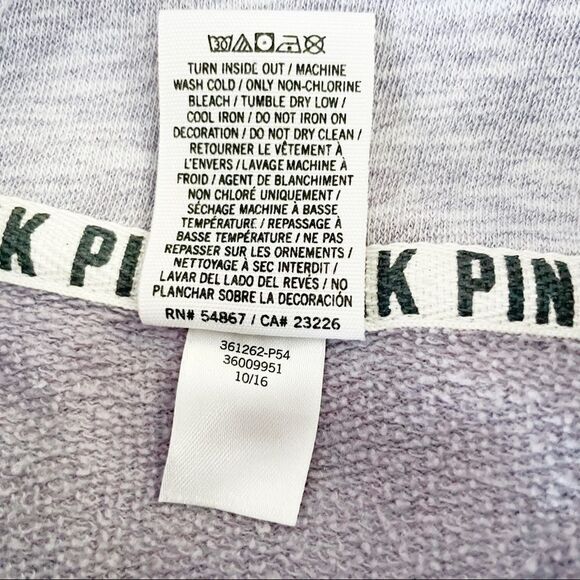 Victoria’s Secret PINK Perfect 1/4 Zip Pullover Sweatshirt Medium - Picture 7 of 9